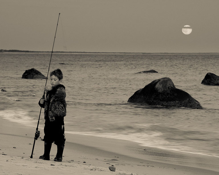 Fishing boy 3 12 x 16 sharp